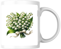Thumbnail for Lily Of The Valley Bouquet Mug | Elegant White Floral Coffee Mug | Spring Botanical Gift