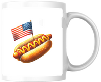 Thumbnail for Patriotic Hot Dog Mug | American Flag Cookout Coffee Mug | 4th Of July BBQ Gift