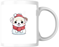 Thumbnail for Kawaii Santa Puppy Mug | Cute Christmas Dog Coffee Mug | Holiday Pet Lover Gift