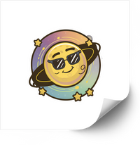 Thumbnail for Saturn Planet Sunglasses Sticker | Retro Space Cosmic Adventure Vinyl Decal