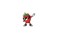 Thumbnail for Dabbing Strawberry Throw Pillow | Cool Cartoon Fruit Decorative Pillow | Fun Kids Room Gift