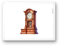 Thumbnail for Vintage Grandfather Clock Wall Art | Antique Wooden Pendulum Clock Print | Classic Home Gift