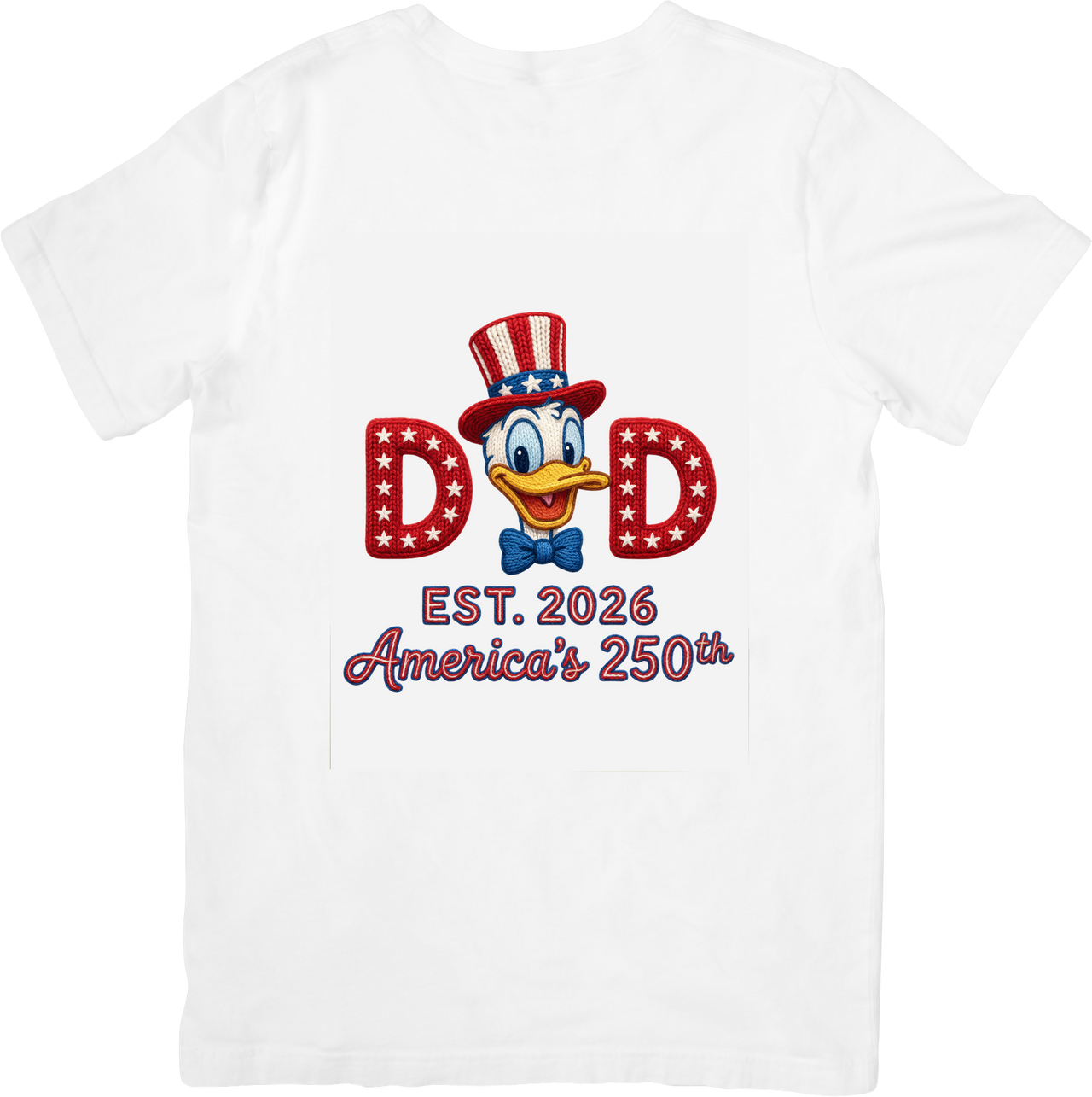 Dad Est 2026 Uncle Sam Duck T-Shirt | Patriotic New Dad Trail Graphic Tee | New Father Gift