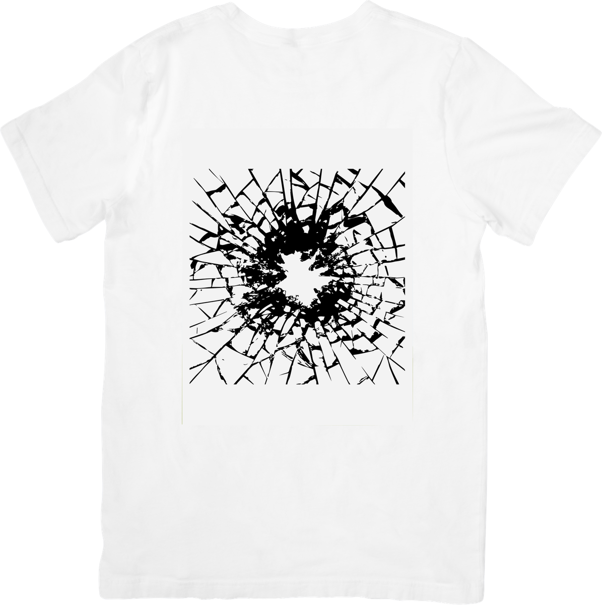 Shattered Glass T-Shirt | Bold Broken Cracked Graphic Tee | Edgy Streetwear Gift