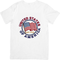 Thumbnail for United States of America Est 1776 T-Shirt | Patriotic Vintage Summit Graphic Tee | Fourth of July Gift