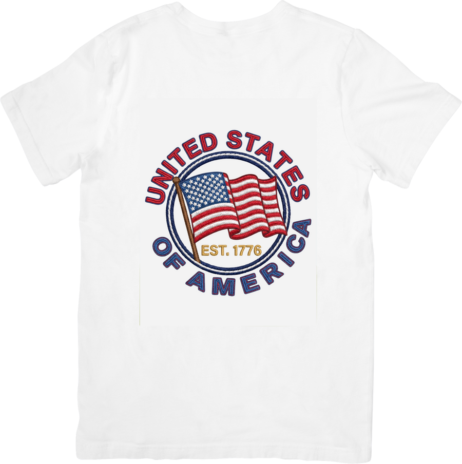 United States of America Est 1776 T-Shirt | Patriotic Vintage Summit Graphic Tee | Fourth of July Gift