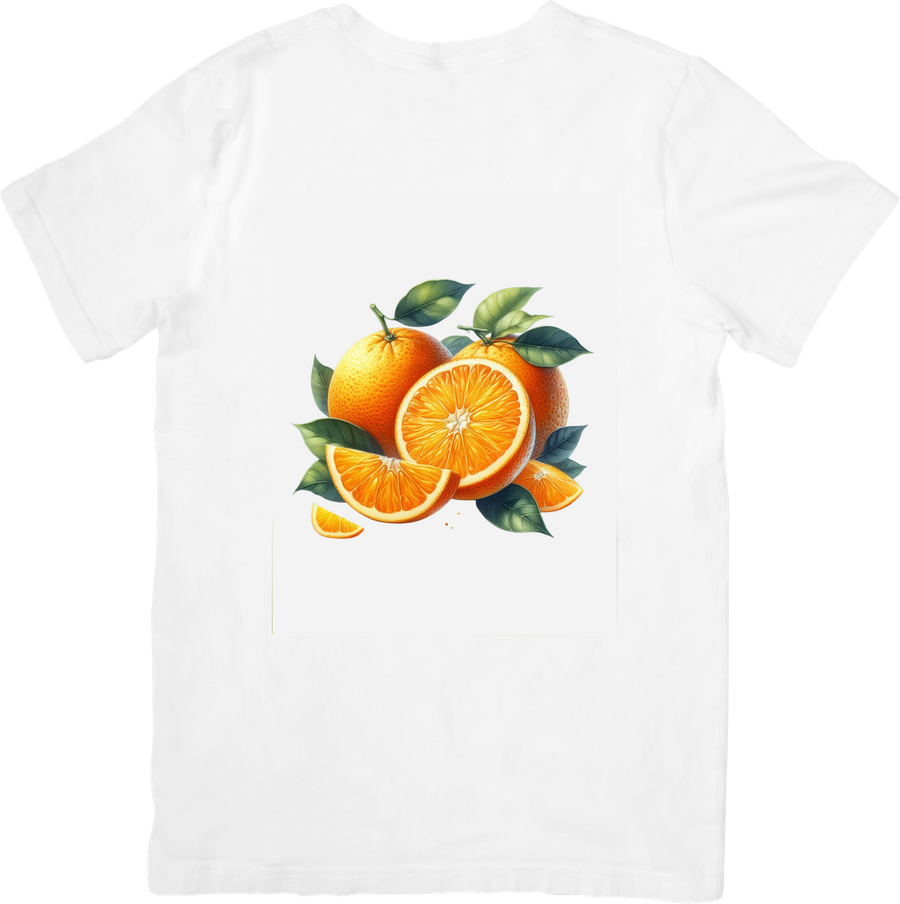 Watercolor Oranges T-Shirt | Fresh Citrus Fruit Graphic Tee | Summer Foodie Kitchen Gift