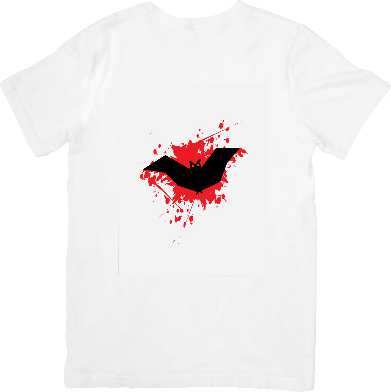 Bat Blood Splatter T-Shirt | Gothic Halloween Night Trail Graphic Tee | Spooky Hiker Gift
