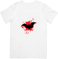 Thumbnail for Bat Blood Splatter T-Shirt | Gothic Halloween Night Trail Graphic Tee | Spooky Hiker Gift
