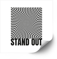 Thumbnail for Optical Illusion Checkered Sticker | Bold Trail Grid Pattern Vinyl Decal