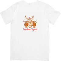 Thumbnail for Teacher Squad Reindeer T-Shirt | Christmas Holiday Outdoors Graphic Tee | Teacher Appreciation Gift
