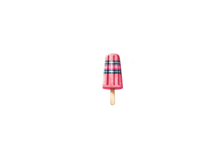 Plaid Pink Popsicle Throw Pillow | Cute Summer Ice Pop Decorative Pillow | Kids Room Treat Gift
