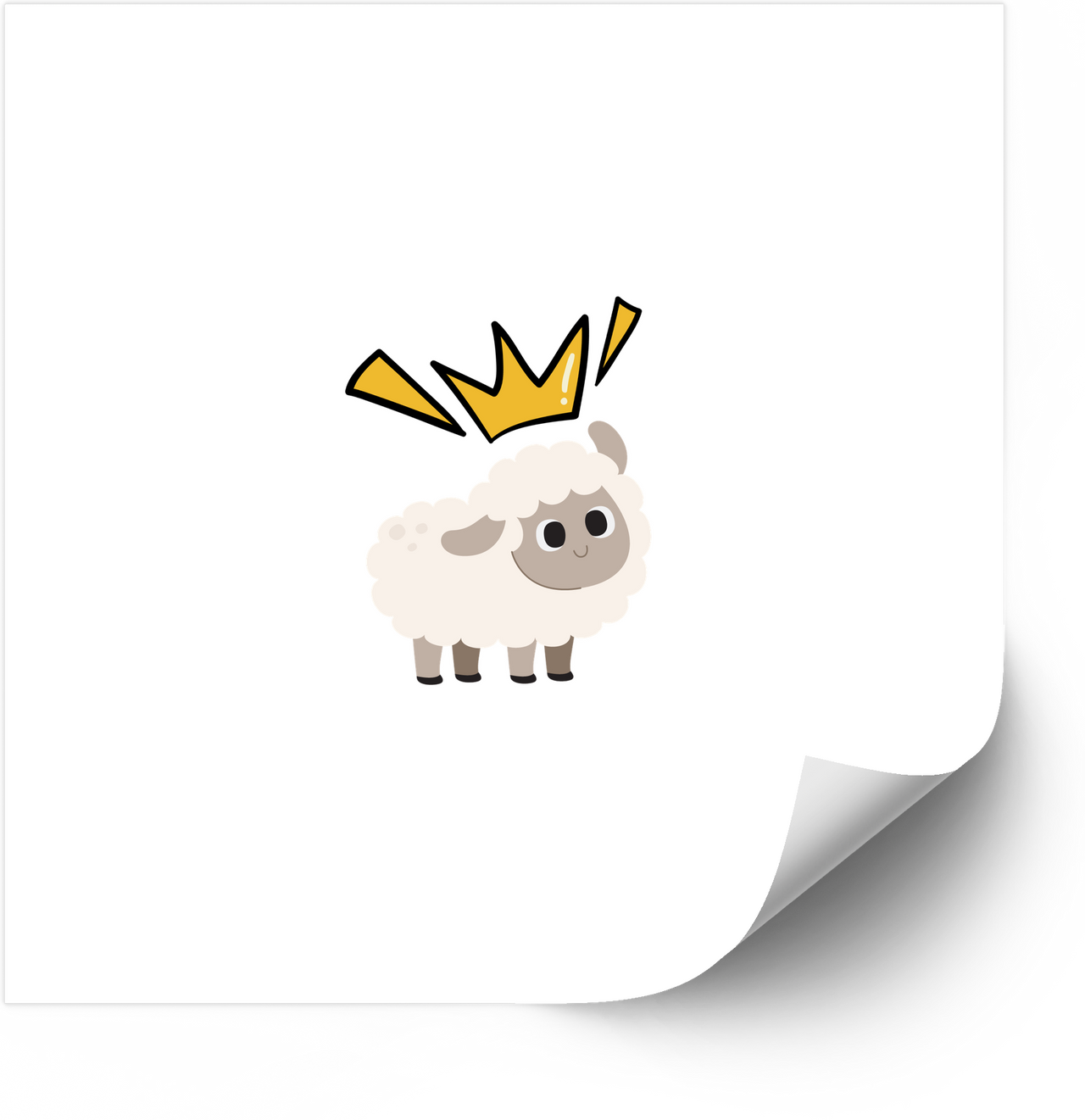 Crowned Sheep Sticker | Bold Patriotic Royal Lamb Outdoor Vinyl Decal