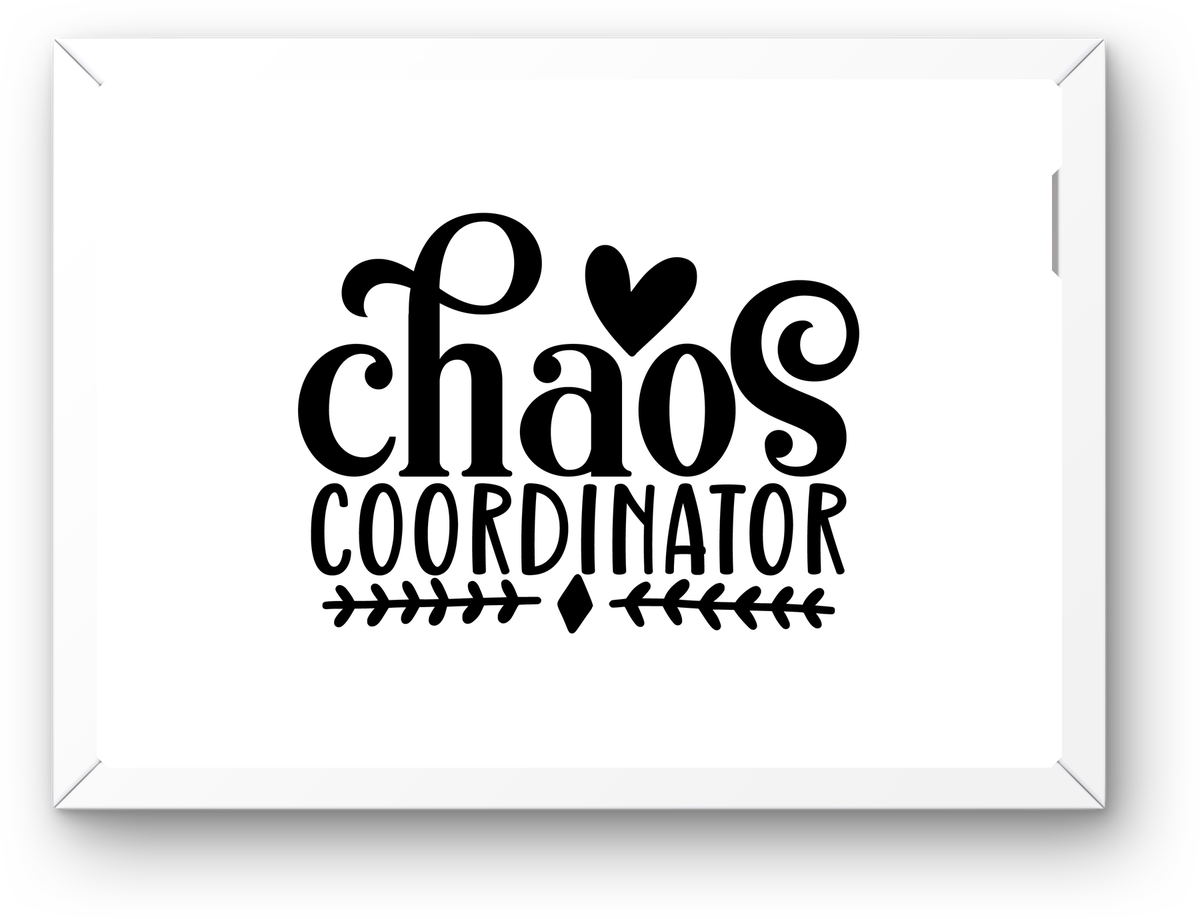 Chaos Coordinator Wall Art | Funny Modern Typography Print | Busy Mom Office Gift