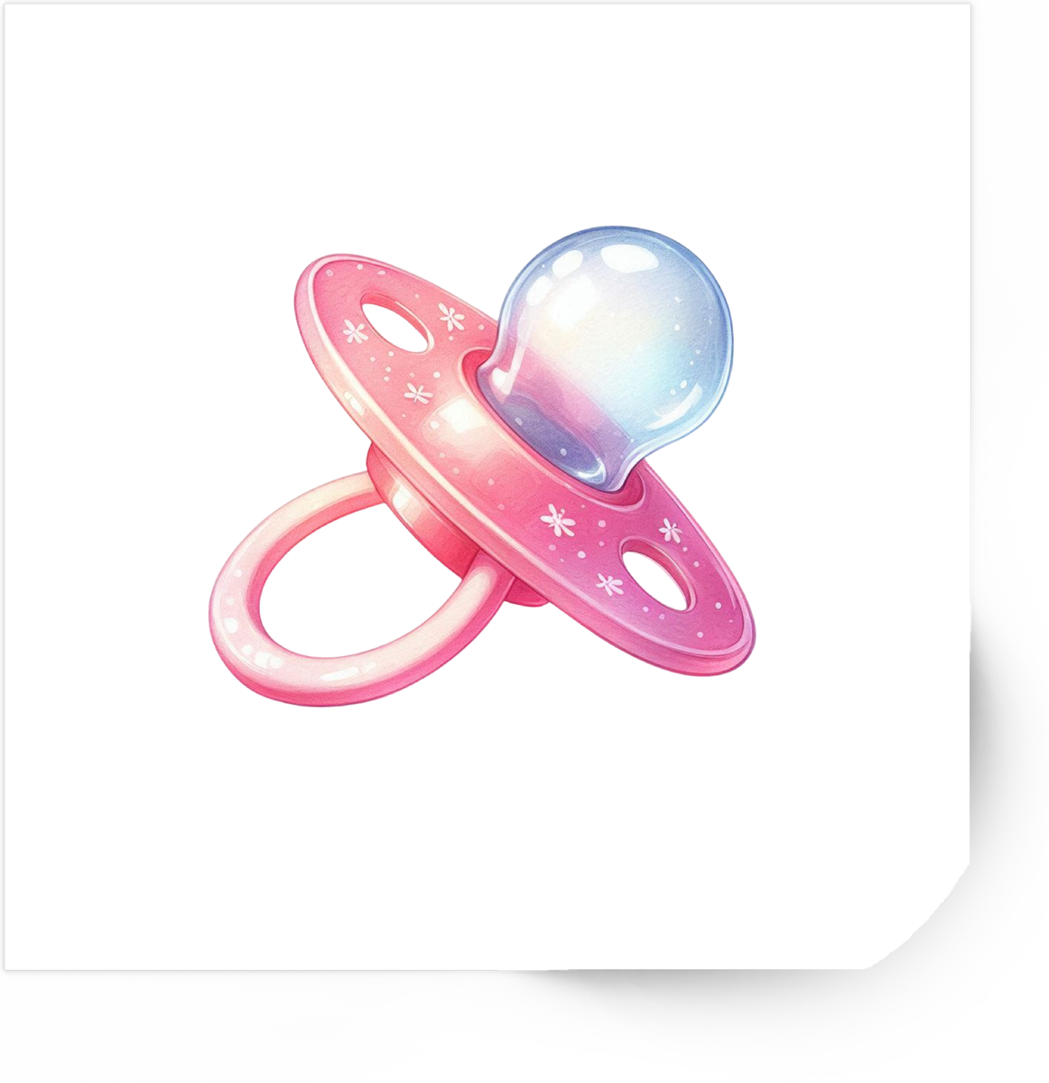 Galaxy Pacifier Sticker | Cute Pink Cosmic Vinyl Decal | Baby Shower Nursery Gift
