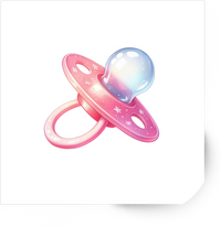 Thumbnail for Galaxy Pacifier Sticker | Cute Pink Cosmic Vinyl Decal | Baby Shower Nursery Gift