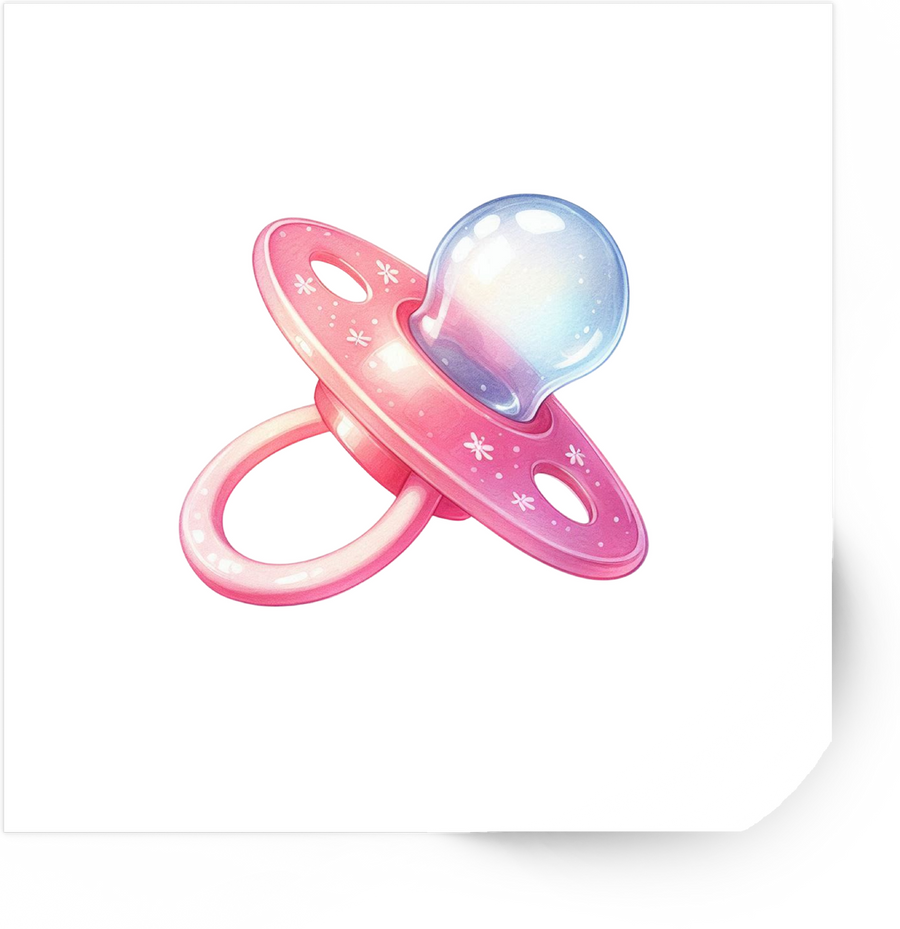 Galaxy Pacifier Sticker | Cute Pink Cosmic Vinyl Decal | Baby Shower Nursery Gift