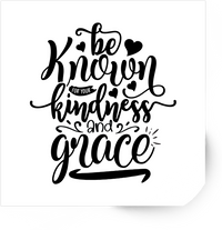 Thumbnail for Be Known For Your Kindness And Grace Sticker | Black Script Typography Vinyl Decal | Inspirational Faith Gift
