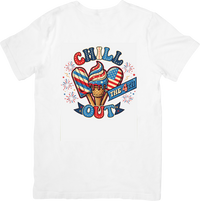 Thumbnail for Chill Out Ice Cream T-Shirt | Patriotic Summer Trail Graphic Tee | Fourth of July Gift