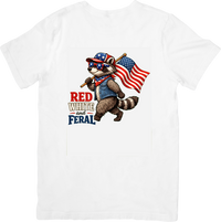 Thumbnail for Redeemed and Running Free T-Shirt | Faith Trail Patriotic Graphic Tee | 4th of July Christian Gift