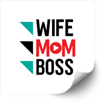 Thumbnail for Wife Mom Boss Sticker | Bold Trail Leadership Typography Vinyl Decal