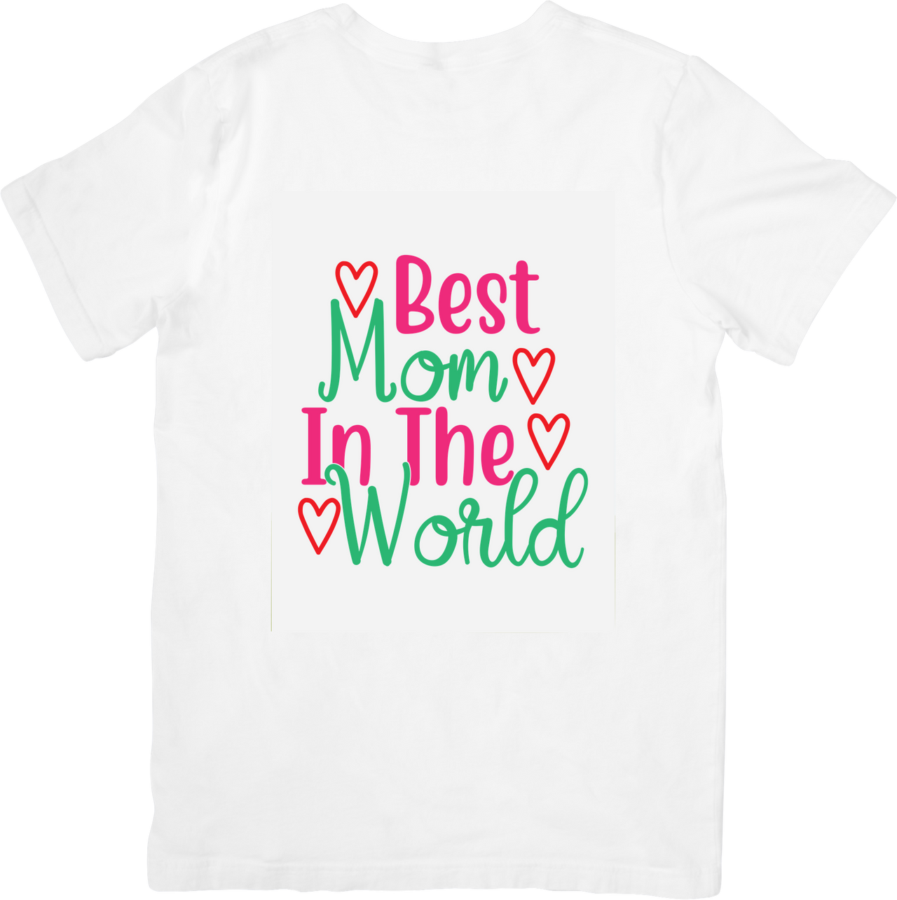 Best Mom In The World T-Shirt | Colorful Hearts Trail Guide Graphic Tee | Mom Gift