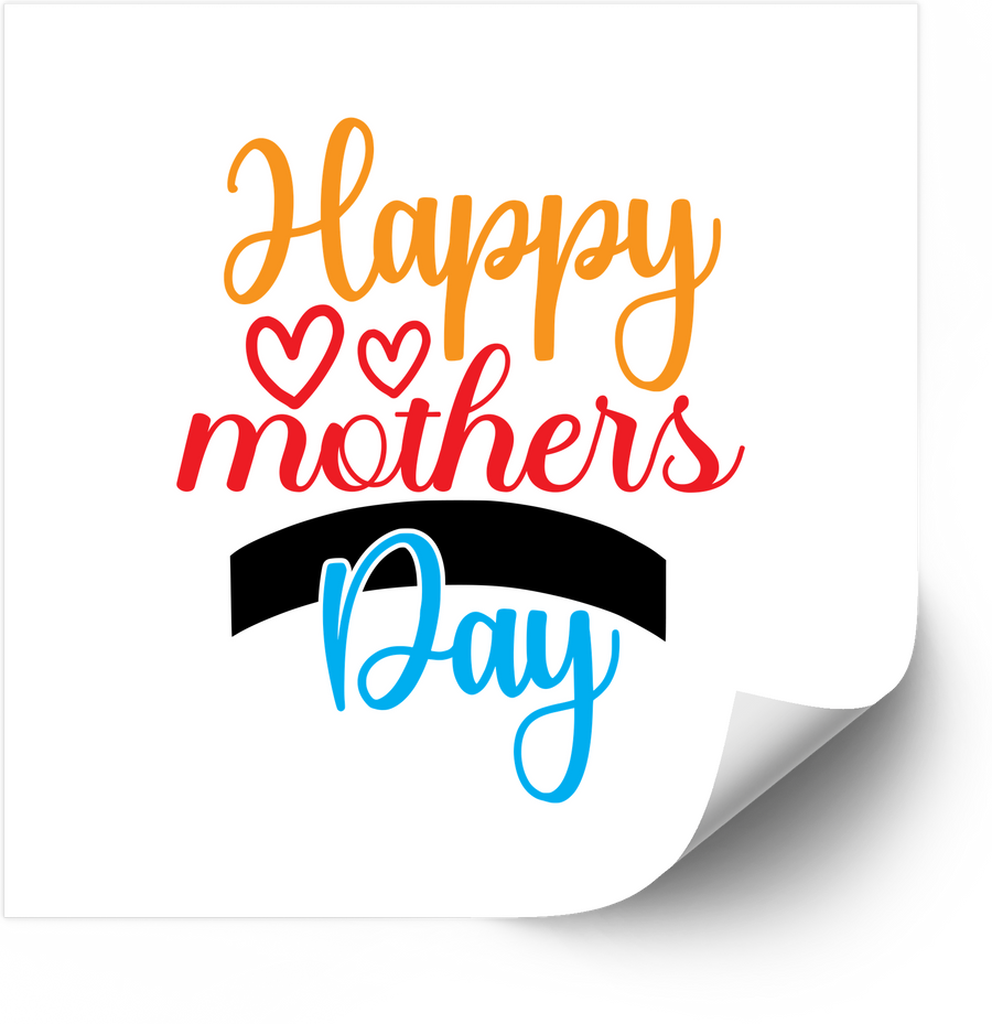 Happy Mothers Day Sticker | Colorful Floral Trail Mom Vinyl Decal