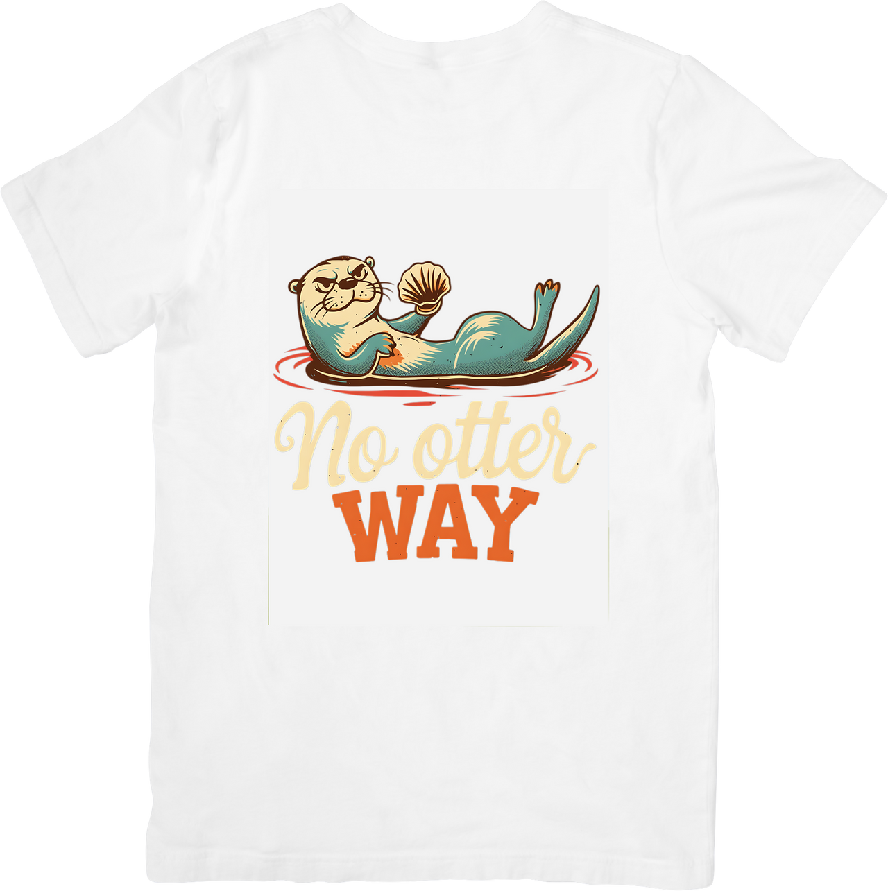 No Otter Way To Hike T-Shirt | Funny Retro Trail Otter Graphic Tee | Outdoor Humor Gift