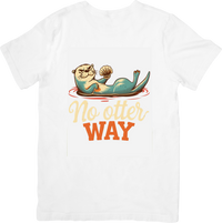 Thumbnail for No Otter Way To Hike T-Shirt | Funny Retro Trail Otter Graphic Tee | Outdoor Humor Gift