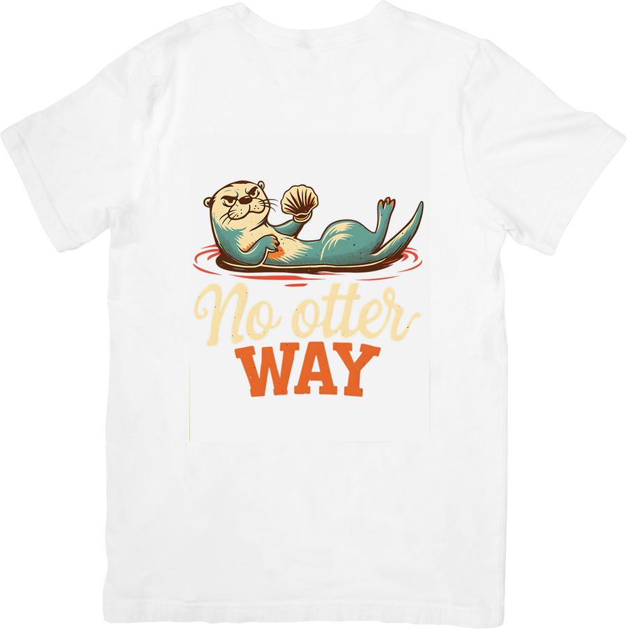 No Otter Way To Hike T-Shirt | Funny Retro Trail Otter Graphic Tee | Outdoor Humor Gift