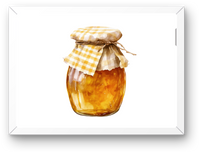 Thumbnail for Honey Jar Wall Art | Watercolor Gingham Lid Preserves Print | Farmhouse Kitchen Decor Gift