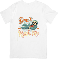 Thumbnail for Don't Rush Me Sloth T-Shirt | Funny Trail Pace Animal Graphic Tee | Chill Hiker Gift