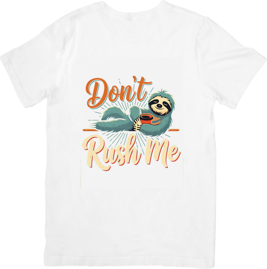 Don't Rush Me Sloth T-Shirt | Funny Trail Pace Animal Graphic Tee | Chill Hiker Gift